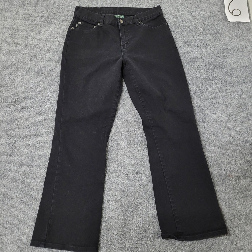 Lauren Jeans Co. Jeans Womens Size 6 Black Bootcut Stretch Denim Casual Classic